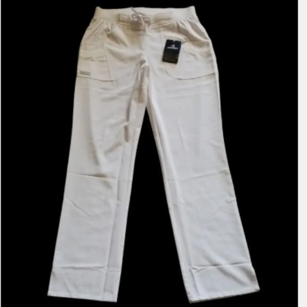 Jockey Scrub Pants XS Rib Trim Combo Comfortable Fit Women 2255 - 011 White - Picture 4 of 10